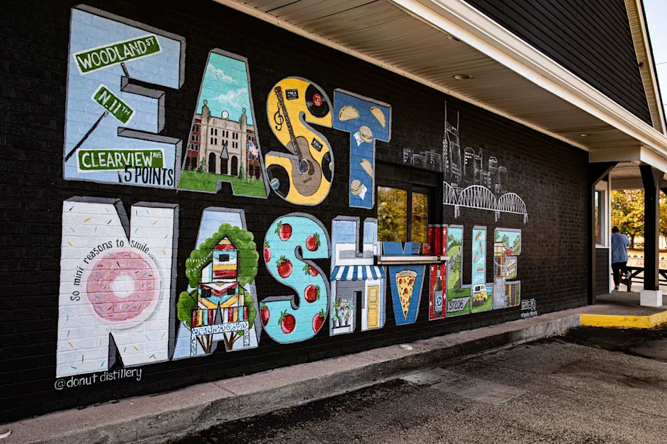 erik/Adobe Stock A large mural found in East Nashville.