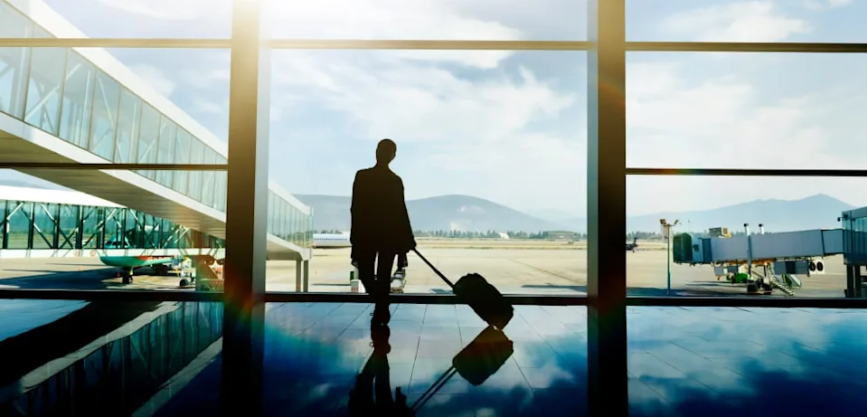 Woman at the airport.