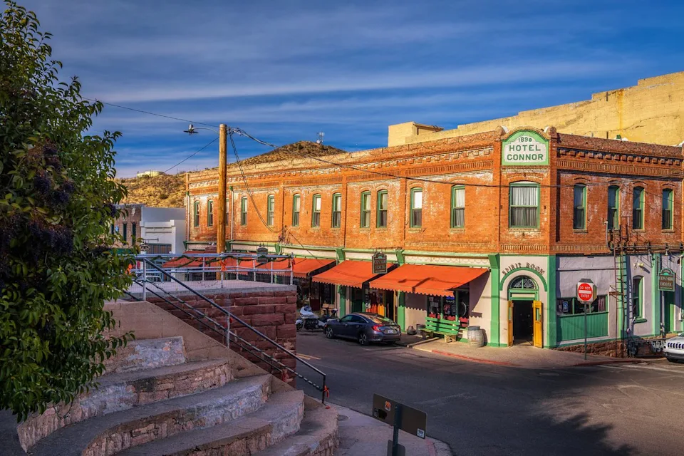 Nick Fox/Adobe Stock Historic Connor Hotel on the Main Street of Jerome, Arizona.