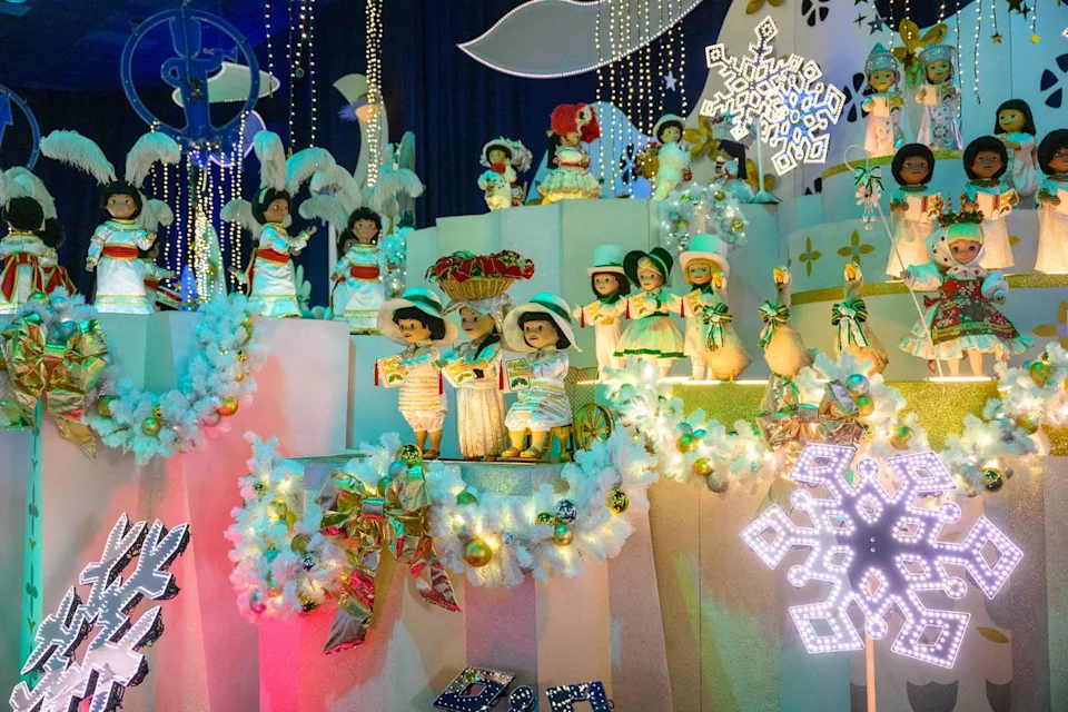Disneyland Resort A Christmas themed It's a Small World ride at Disneyland Resort.