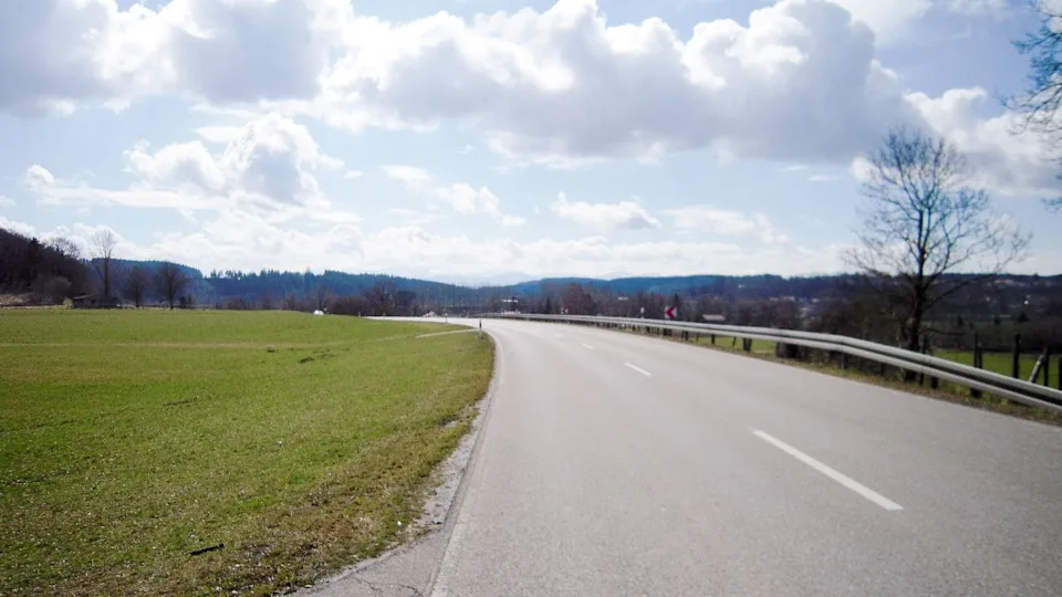 Romantische Strasse (Romantic Road) in early spring, Germany
