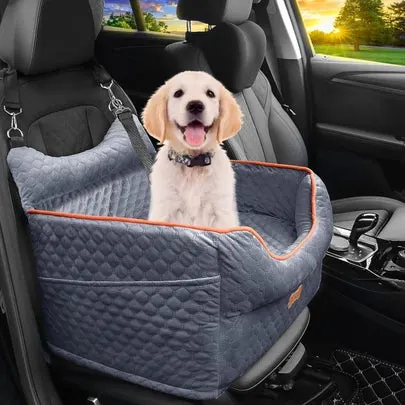 A velvet booster seat