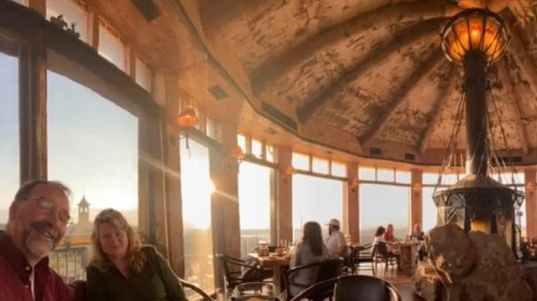 A couple dines at Osage Restaurant in Missouri.
