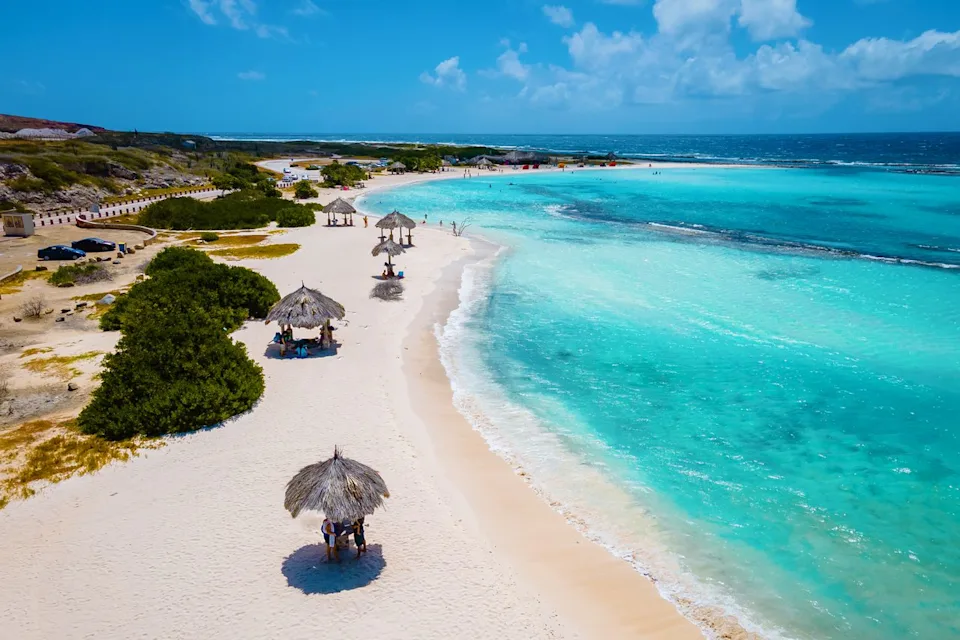 fokkebok / Getty Images Aerial view of Baby Beach.